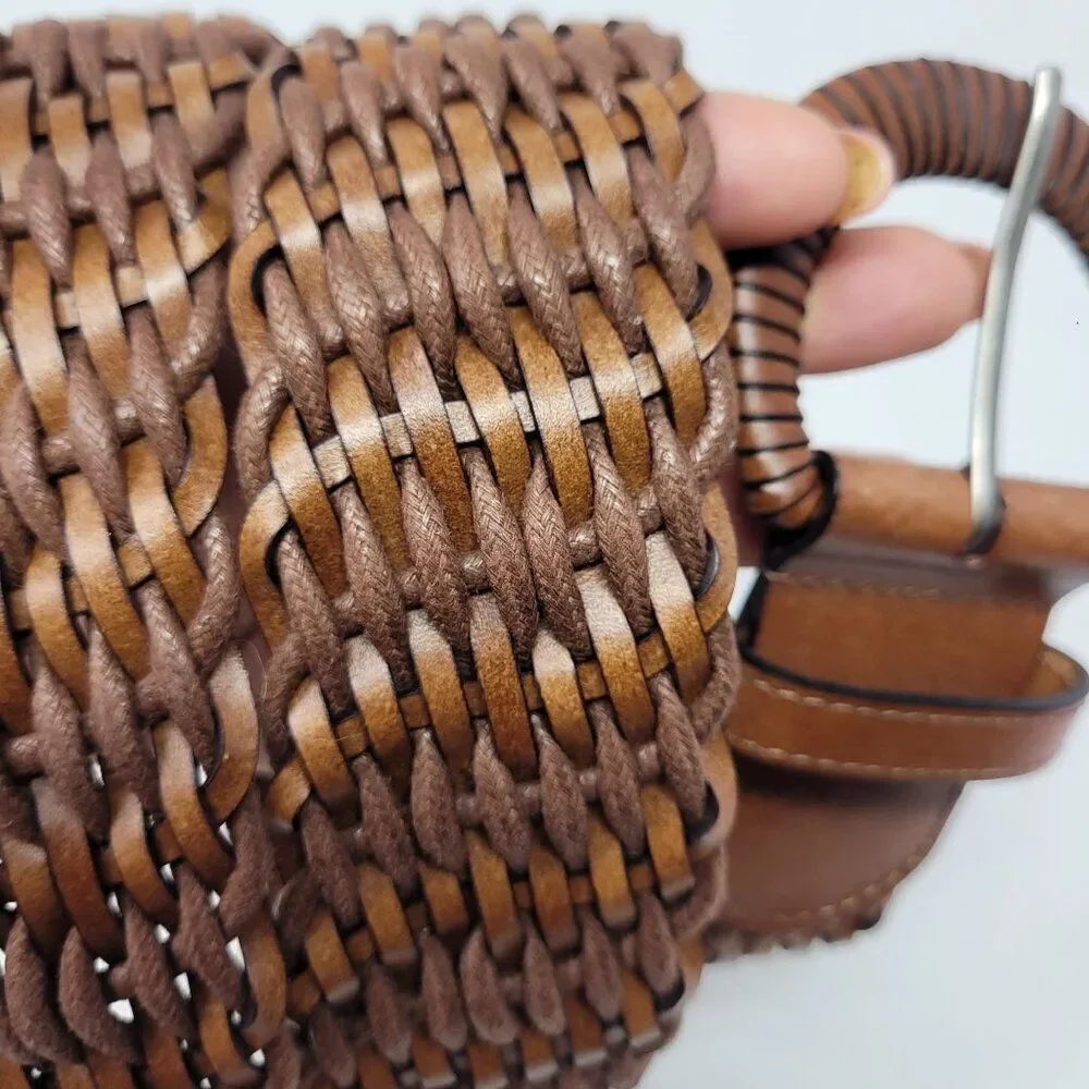 Vintage Braided Brown Belt 10 Unique Woven Braided‎ Boho Cottage Core Country